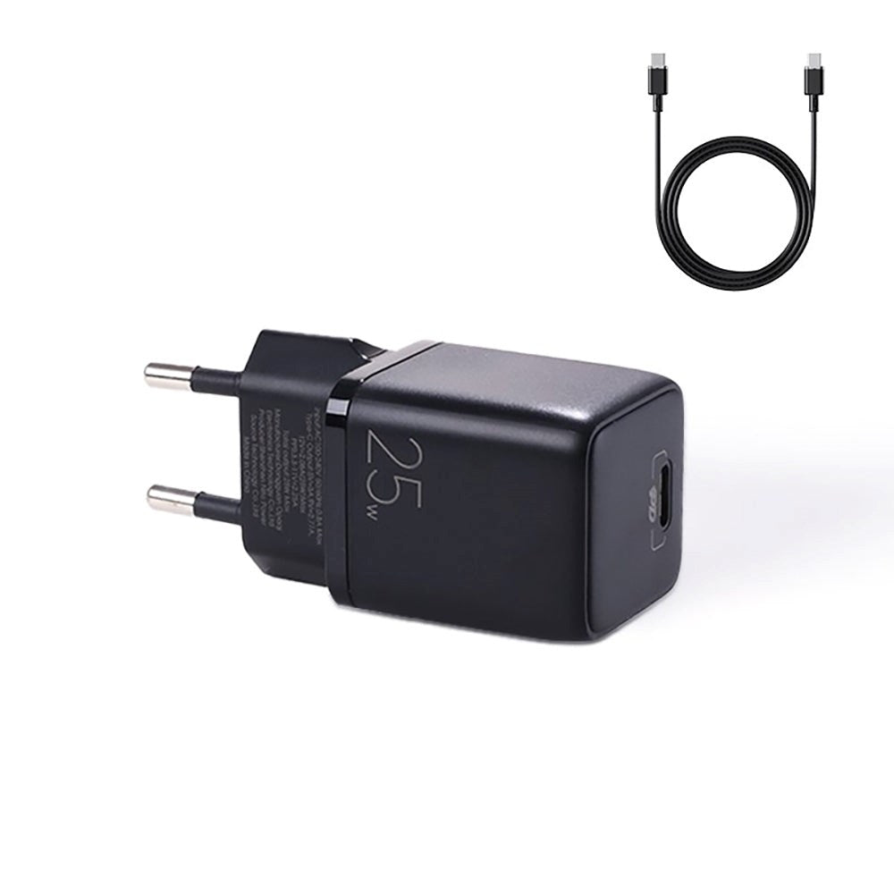 JoyRoom Mini Hurtiglader PD & PPS 25W m. USB-C til USB-C Kabel - Svart