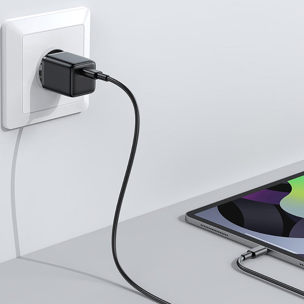 JoyRoom Mini Hurtiglader PD & PPS 25W m. USB-C til USB-C Kabel - Svart