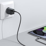 JoyRoom Mini Hurtiglader PD & PPS 25W m. USB-C til USB-C Kabel - Svart