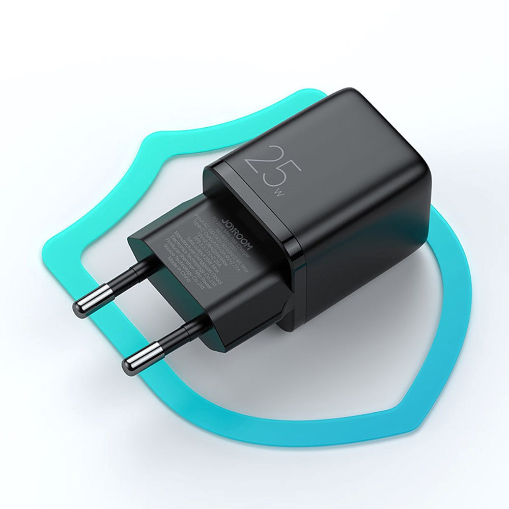 JoyRoom Mini Hurtiglader PD & PPS 25W m. USB-C til USB-C Kabel - Svart