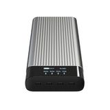 Hyper HyperJuice 245W Powerbank 27 000mAh med 4 x USB-C och Display - Grå / Svart