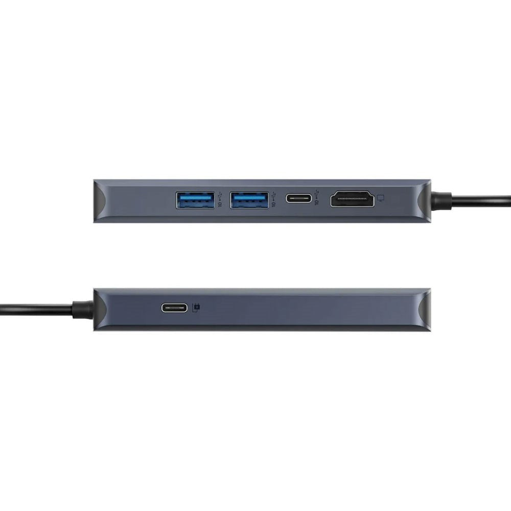 Hyper HyperDrive Ecosmart 6-i-1 USB-C-Hub med USB-A / USB-C / HDMI / Ethernet / SD-Kort – Grå