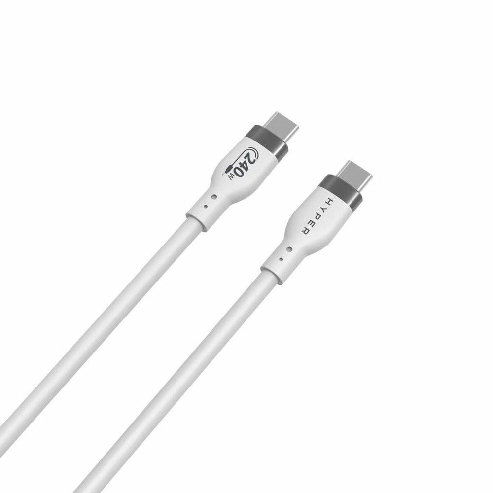 Hyper HyperJuice 240W Silikon USB-C til USB-C Kabel - 1m - Hvit