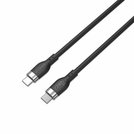Hyper HyperJuice 240W Silikon USB-C til USB-C Kabel - 2m - Svart