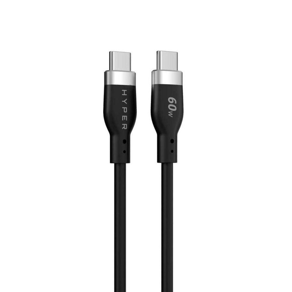 Hyper HyperJuice 60W Silikon USB-C til USB-C Kabel – 1.5m – Svart