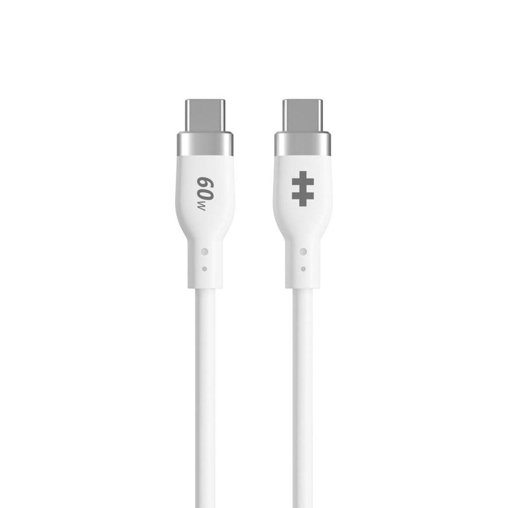 Hyper HyperJuice 60W Silikon USB-C til USB-C Kabel – 1.5m – Hvit