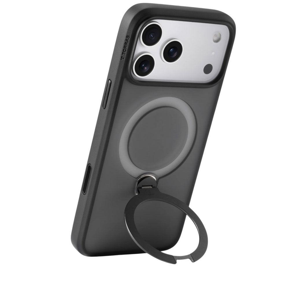 iPhone 18 Pro / 17 Pro TORRAS Ostand Q3 Spin Deksel - MagSafe Kompatibel - Gjennomsiktig