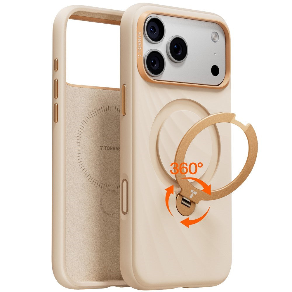iPhone 18 Pro / 17 Pro TORRAS Ostand Q3 Wind Deksel - MagSafe Kompatibel - Beige