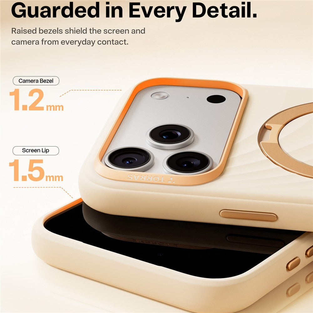 iPhone 18 Pro / 17 Pro TORRAS Ostand Q3 Wind Deksel - MagSafe Kompatibel - Beige