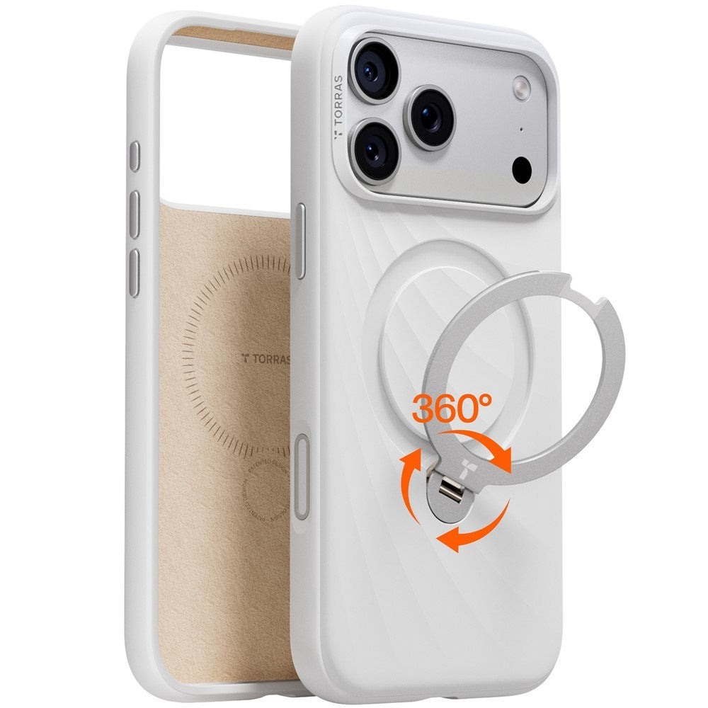 iPhone 18 Pro / 17 Pro TORRAS Ostand Q3 Wind Deksel - MagSafe Kompatibel - Hvit