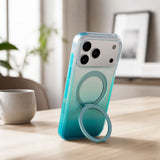 iPhone 18 Pro / 17 Pro TORRAS O3 Air Gradient Case - MagSafe Compatible - Grønn / Blue