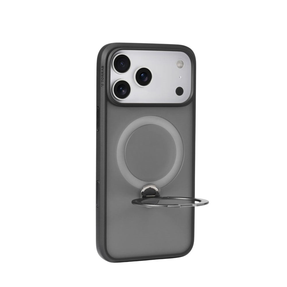 iPhone 18 Pro Max / 17 Pro Max TORRAS Ostand Q3 Spin Deksel - MagSafe Kompatibel - Gjennomsiktig