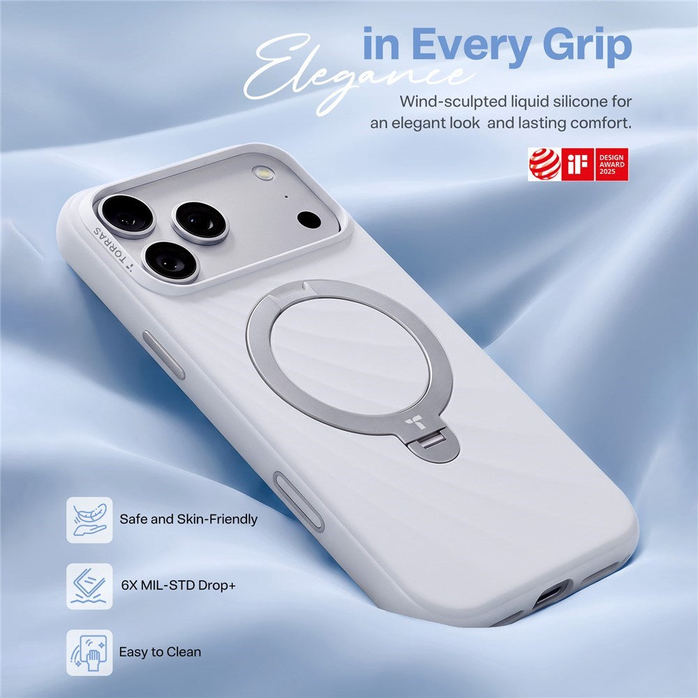 iPhone 18 Pro Max / 17 Pro Max TORRAS Ostand Q3 Wind Deksel - MagSafe Kompatibel - Hvit