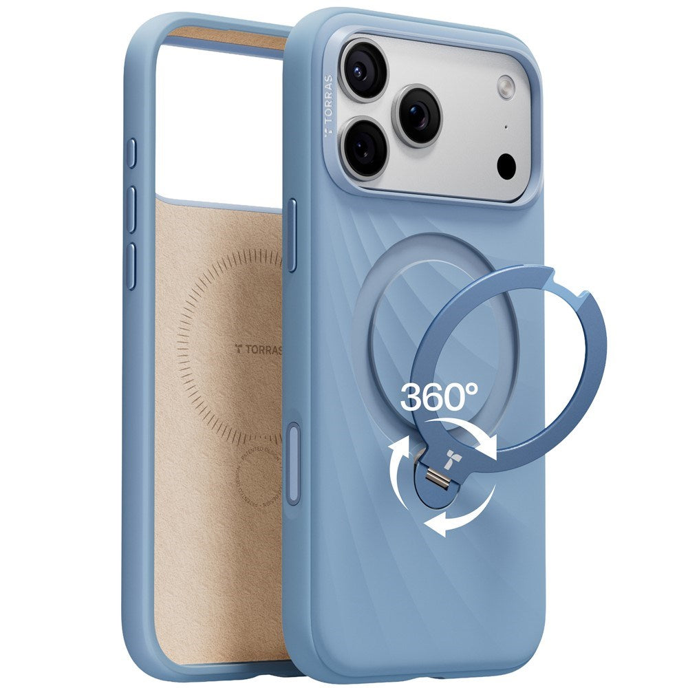 iPhone 18 Pro Max / 17 Pro Max TORRAS Ostand Q3 Wind Deksel - MagSafe Kompatibel - Blå