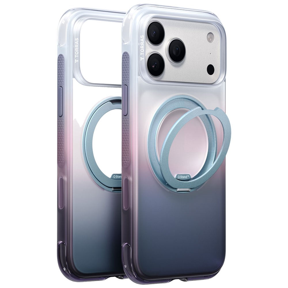 iPhone 18 Pro Max / 17 Pro Max TORRAS O3 Air Gradient Deksel - MagSafe Kompatibel - Lilla / Blå