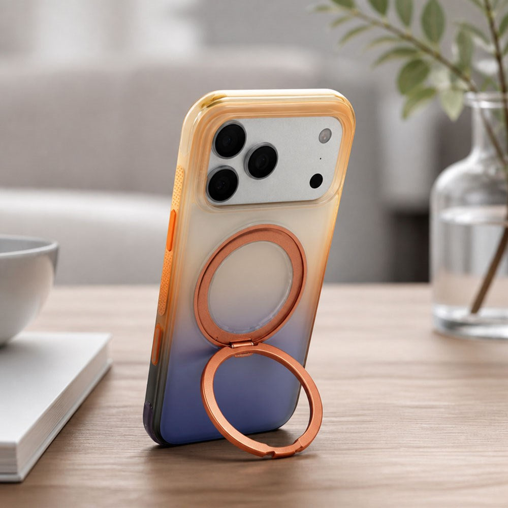 iPhone 18 Pro Max / 17 Pro Max TORRAS O3 Air Gradient Deksel - MagSafe Kompatibel - Oransje / Blå