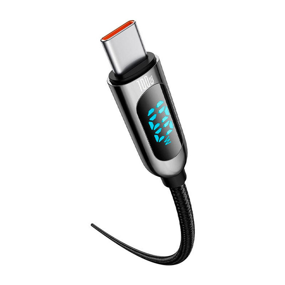 Baseus Display 100W USB-C til USB-C Kabel - 1 meter - Svart