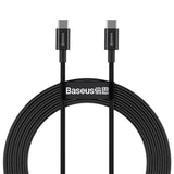 Baseus Superior Series 100W USB-C til USB-C Kabel - 2 Meter - Svart