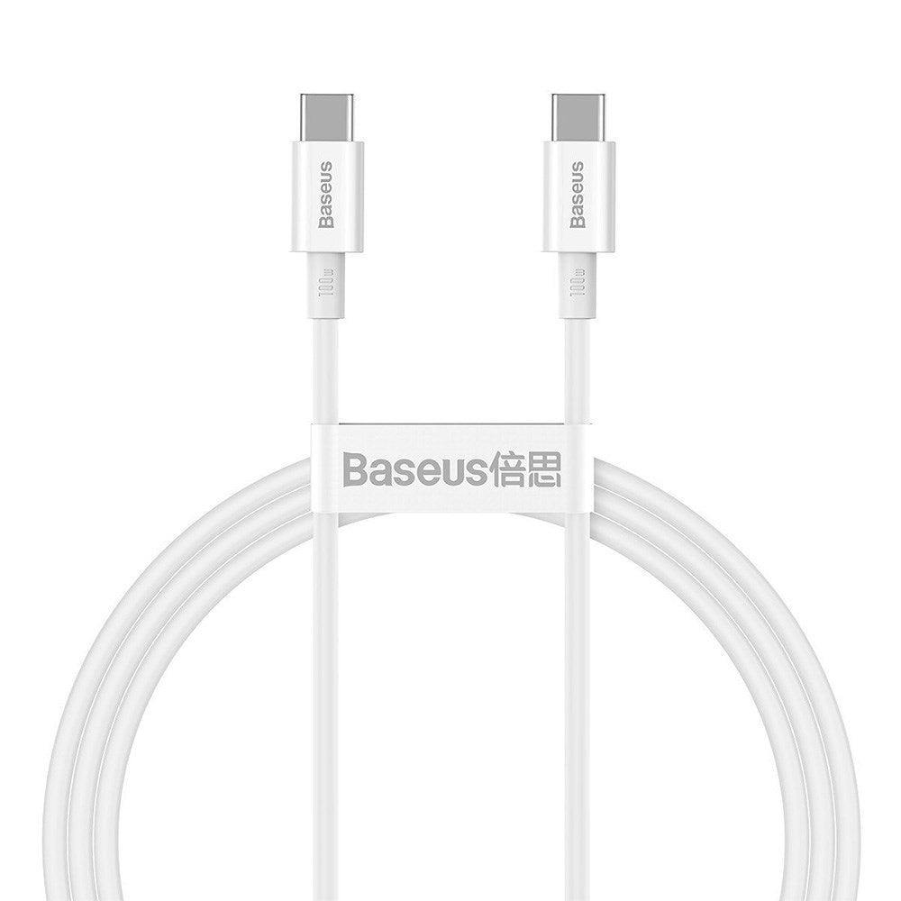 Baseus Superior Series 100W USB-C til USB-C Kabel - 1 Meter - Hvit