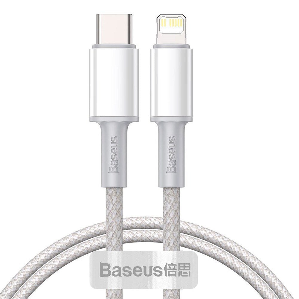 Baseus High Density 20W USB-C til Lightning Kabel - 1 Meter - Hvit