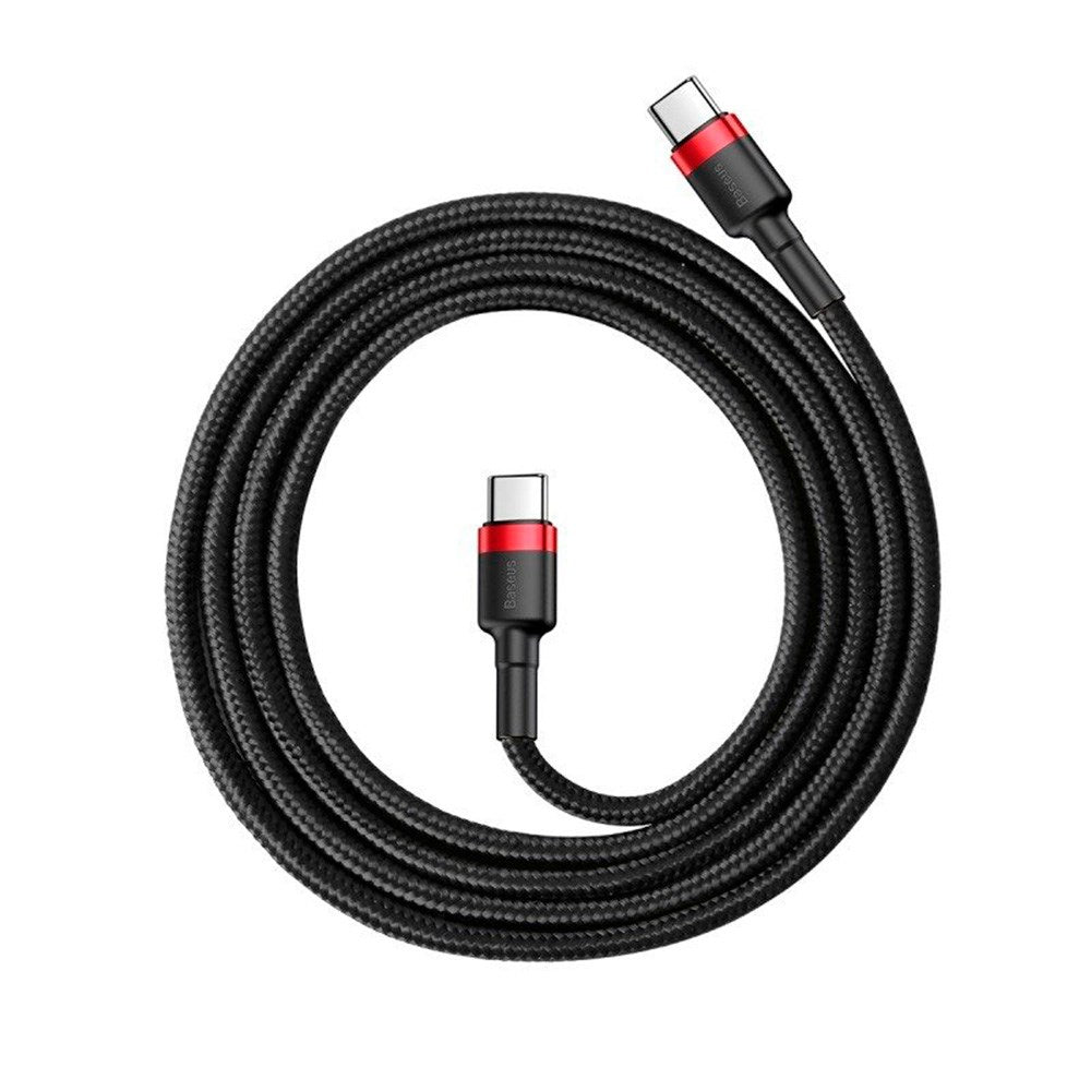 Baseus Cafule 60W USB-C til USB-C Kabel - 2 meter - Svart / Rød