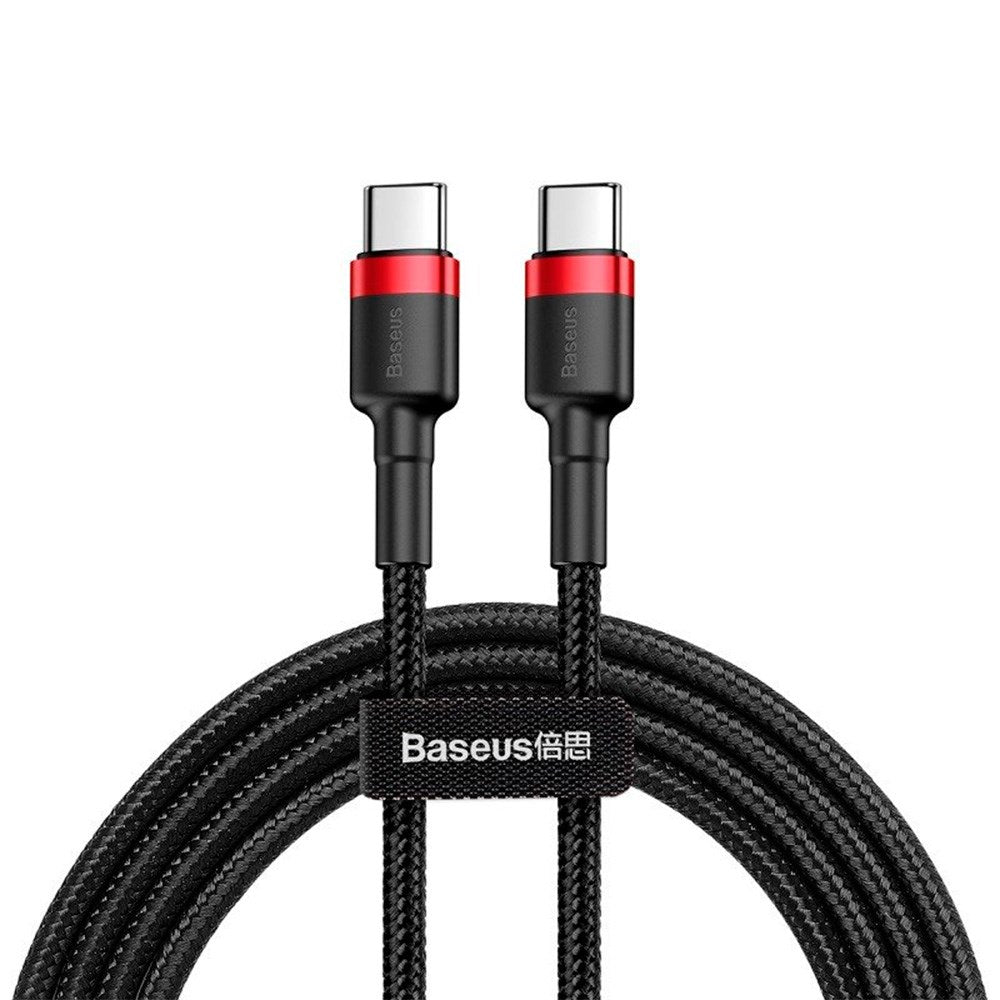 Baseus Cafule 60W USB-C til USB-C Kabel - 2 meter - Svart / Rød