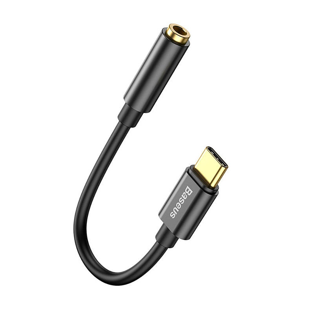 Baseus L54 USB-C til 3.5 mm Mini Jack Audio Adapter - 9 cm - Svart