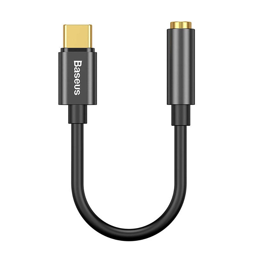 Baseus L54 USB-C til 3.5 mm Mini Jack Audio Adapter - 9 cm - Svart