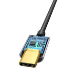 Baseus L54 USB-C til 3.5 mm Mini Jack Audio Adapter - 9 cm - Grå