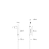 UGREEN Vinklet 3.5mm Minijack Lydkabel - 1m - Svart / Sølv