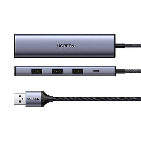 UGREEN USB-A Adapter 5-in-1 - 4 x USB3.0 + 1 x USB-C Inngang - Grå