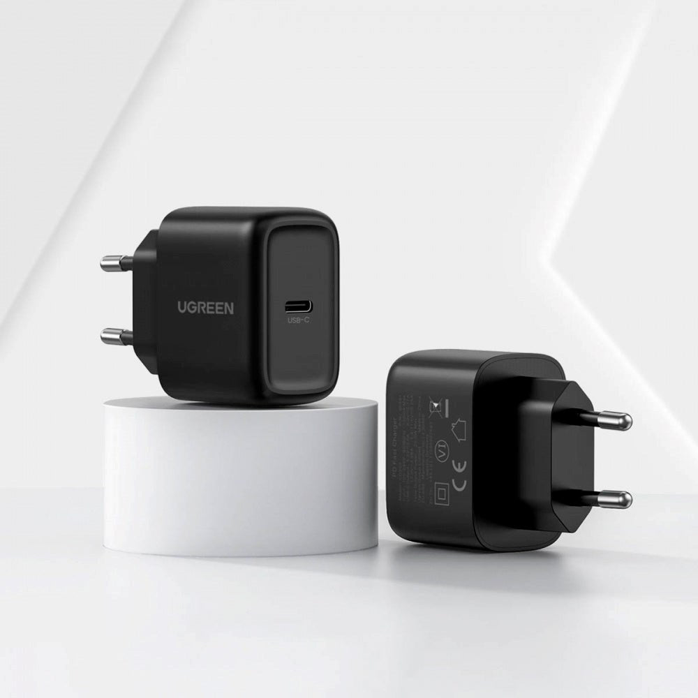 Ugreen 25W PD USB-C Fast Vegglader - Svart