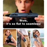 TORRAS iPhone 16 Plus Hybrid Plast Deksel m. Ståfunksjon - MagSafe Kompatibel - Svart