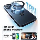 TORRAS iPhone 16 Plus Hybrid Plast Deksel m. Ståfunksjon - MagSafe Kompatibel - Svart