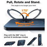 TORRAS iPhone 16 Pro Max Hybrid Plast Deksel m. Ståfunksjon - MagSafe Kompatibel - Svart