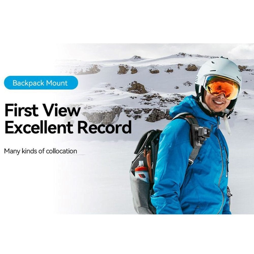 TELESIN Ryggsekkfeste for Actionkamera - Svart