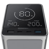 CUKTECH 300W PowerBank m. Trådløs Lading - 2x USB-C & 2x USB-A - 40.000 mAh - Svart