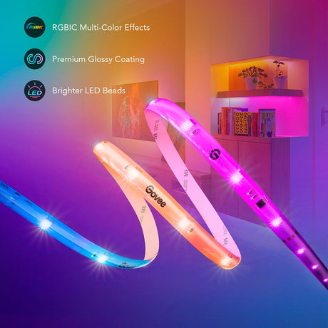 Govee RGBIC 5m LED Silicone Lightstrip - Hvit