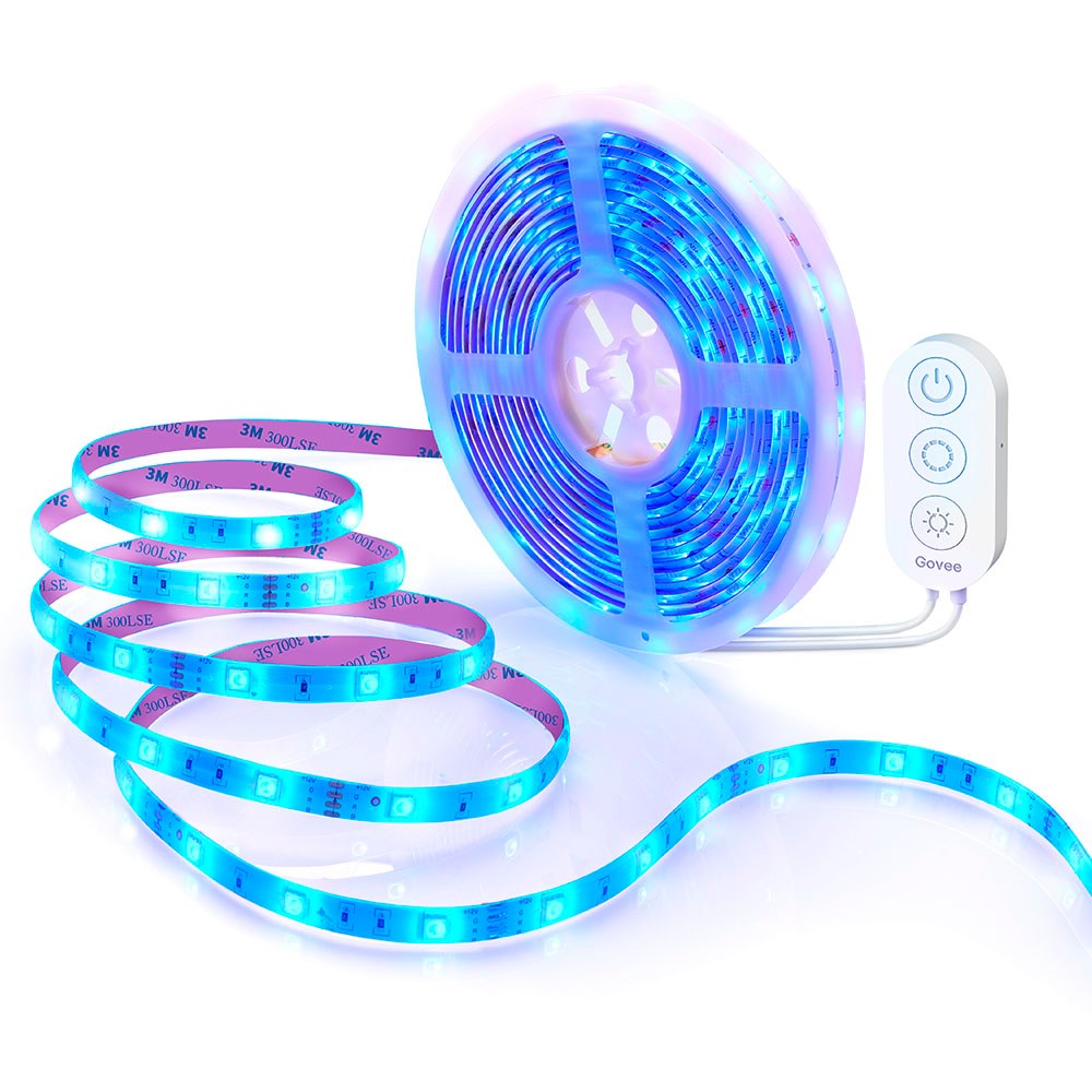 Govee Smart Wi-Fi + Bluetooth RGB LED Strip Lights 10m - Hvit