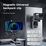 TELESIN Magnetisk Klemmefeste for Actionkamera - Svart / Grå