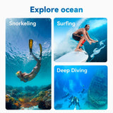 TELESIN Vanntett Deksel for DJI Osmo Action 3 / 4 / 5 Pro - Gjennomsiktig / Svart