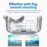 TELESIN Vanntett Deksel for DJI Osmo Action 3 / 4 / 5 Pro - Gjennomsiktig / Svart