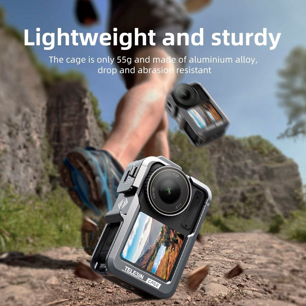 TELESIN Metal Cage for DJI Osmo Action 3 / 4 - Svart