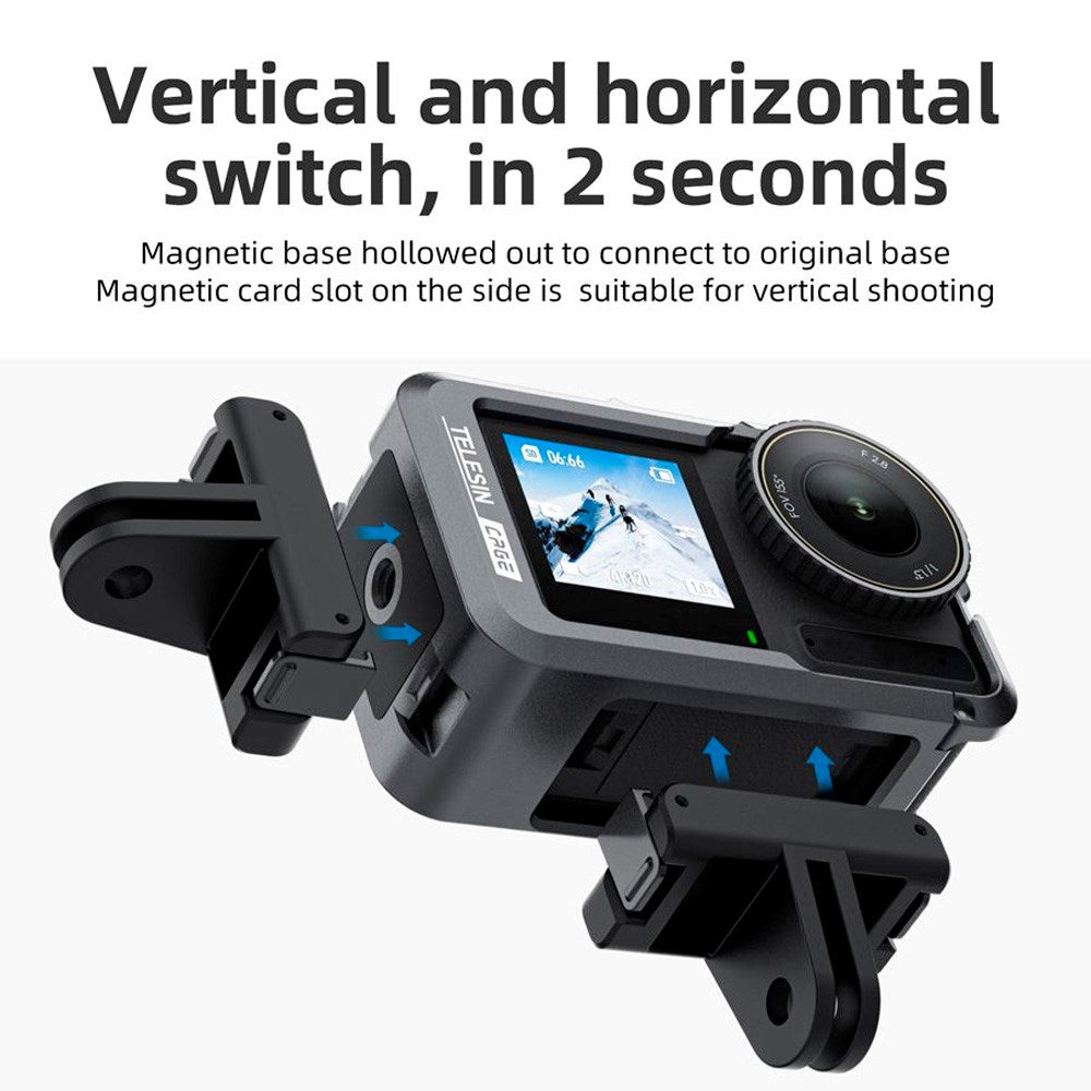 TELESIN Metal Cage for DJI Osmo Action 3 / 4 - Svart