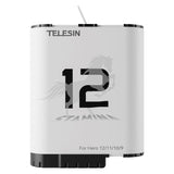 TELESIN Stamina Batteri til GoPro Hero 9 / 10 / 11 / 12 - Hvit