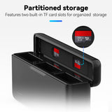 TELESIN Batteri Ladeetui for DJI Osmo Action 3 / 4 / 5 Pro - Svart