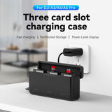 TELESIN Batteri Ladeetui for DJI Osmo Action 3 / 4 / 5 Pro - Svart