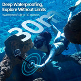 TELESIN Undervanns Selfie Stick m. Innebygd Fjernkontroll for GoPro Hero 8 / 9 / 10 / 11 / 12 / 13 - Grå / Svart