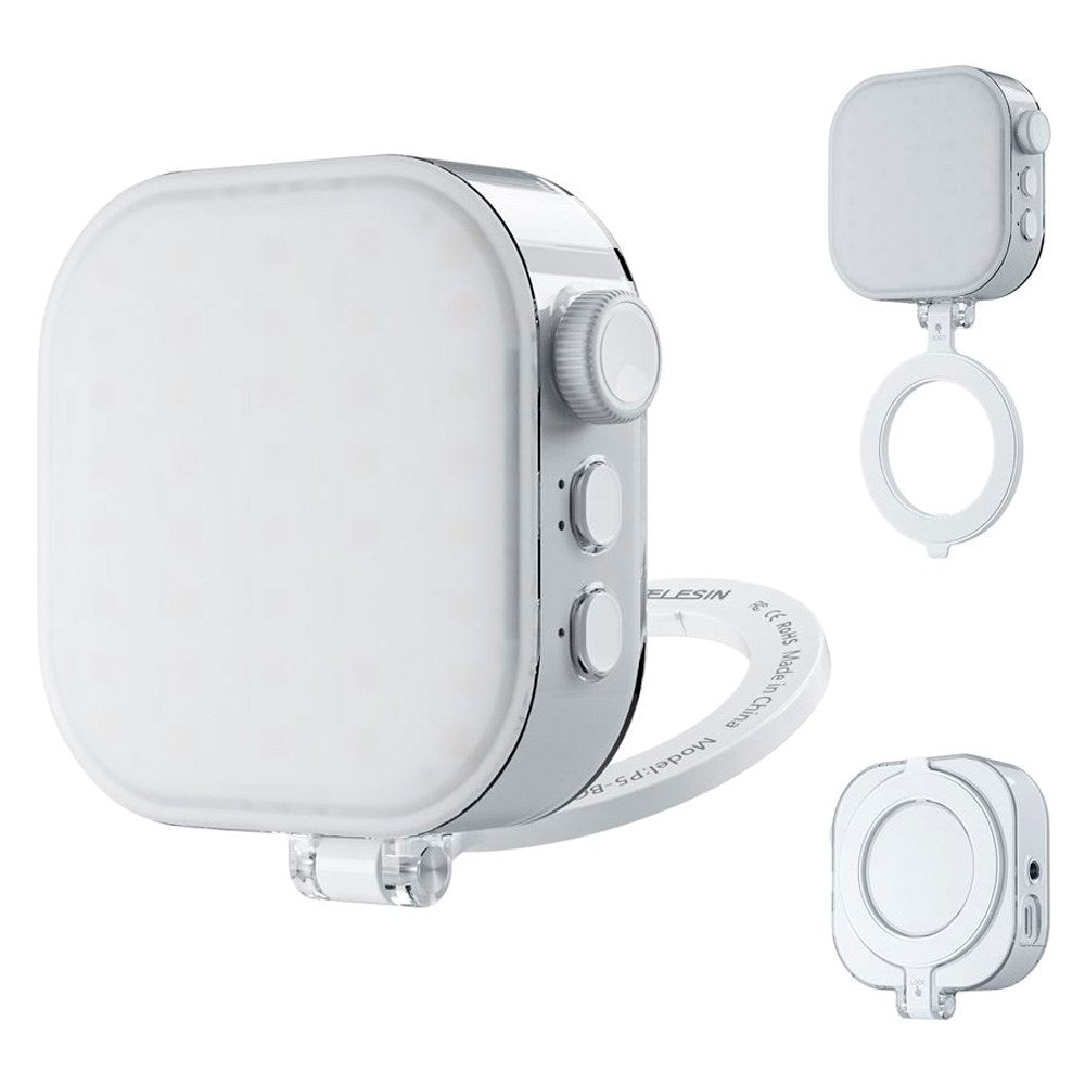 TELESIN Magnetisk Multi Lys til Mobil - MagSafe Kompatibel - Hvit