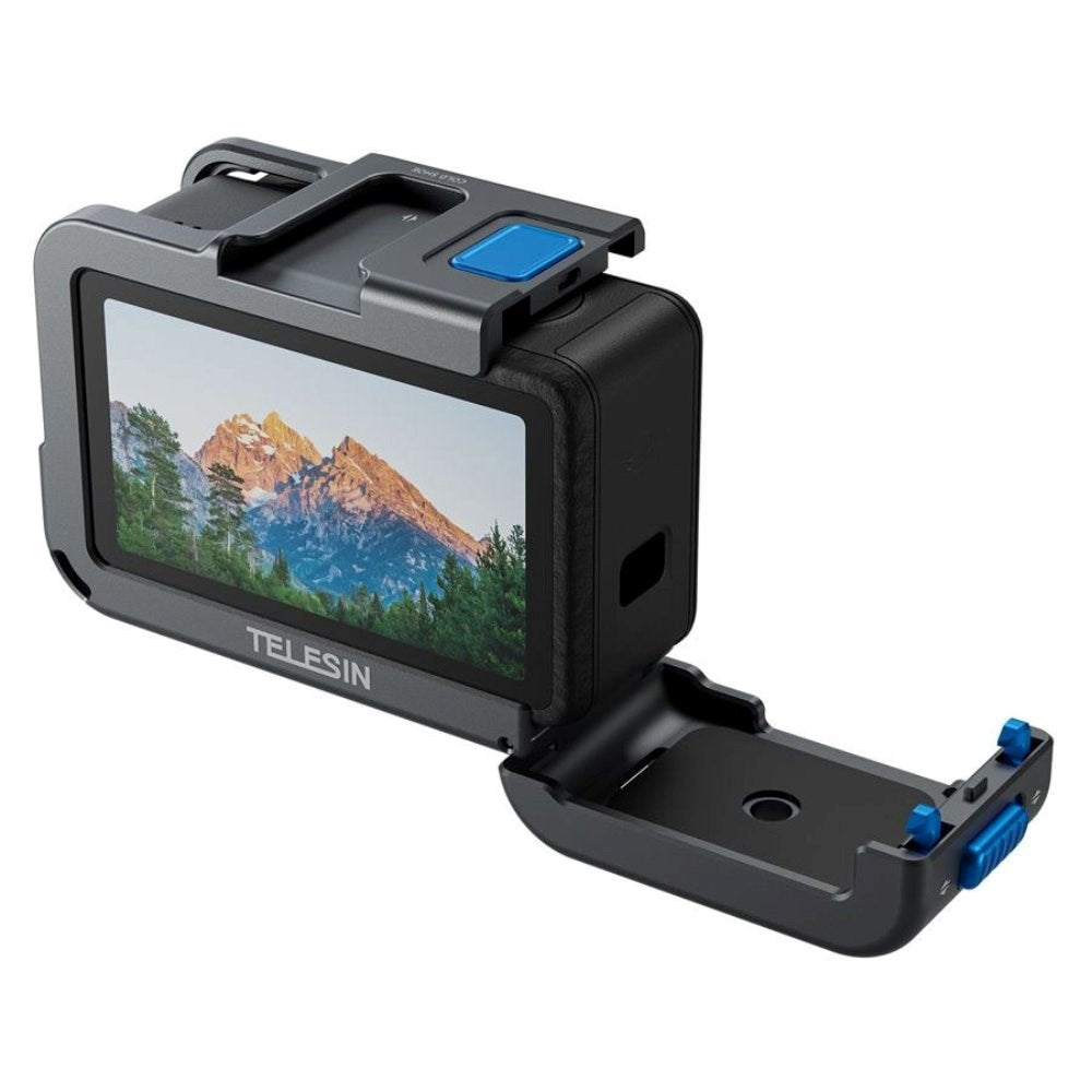 TELESIN Metall Cage til DJI Osmo Action 3 / 4 / 5 Pro - Grå